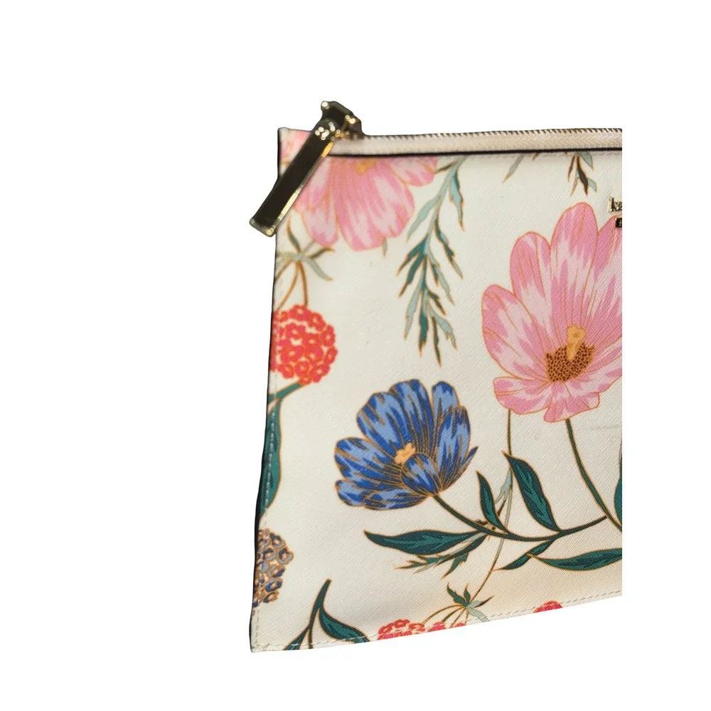 Kate Spade New York Floral Saffiano Leather Pouch Bag - Picture 3 of 5